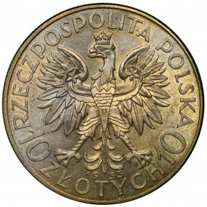 Głowa Kobiety, 10 złotych Warszawa 1933