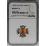 1 grosz 1938 - NGC MS65 RD