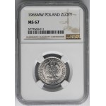 1 złoty 1965 - NGC MS67