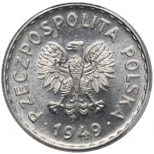 1 złoty 1949 Aluminium - PCGS MS65
