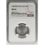 50 groszy 1965 - NGC MS65