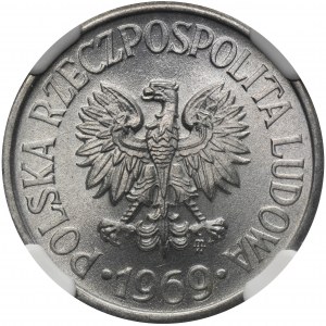 20 groszy 1969 - NGC MS67 - PIĘKNA