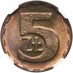 5 złotych 1975 - NGC MS66