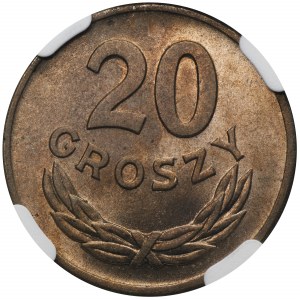 20 groszy 1949 Miedzionikiel - NGC MS64