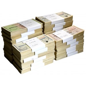 Ogromny zestaw Depozytowych Bonów Waloryzacyjnych NBP, 500-1.000 złotych