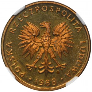 5 złotych 1988 - NGC PF66 ULTRA CAMEO - lustrzanka