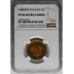 5 złotych 1988 - NGC PF66 ULTRA CAMEO - lustrzanka