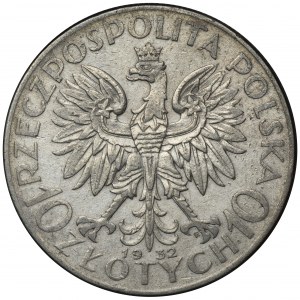 Głowa Kobiety, 10 złotych Warszawa 1932