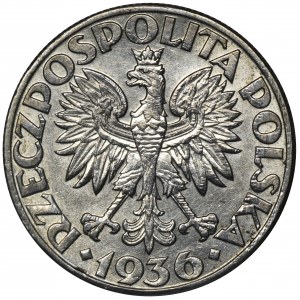 Żaglowiec, 5 złotych 1936