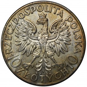 Głowa Kobiety, 10 złotych Londyn 1932