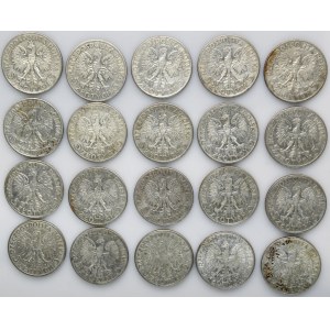 Zestaw, Głowa Kobiety 5 złotych 1932-1934 (20 szt.)