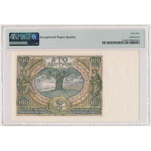 100 złotych 1934 - Ser. BM. - znw. dwie kreski na górnym marginesie - PMG 65 EPQ