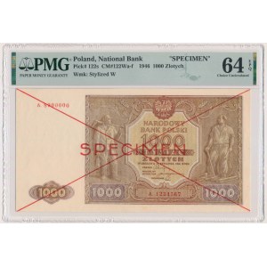 1.000 złotych 1946 - WZÓR - A - PMG 64 EPQ - RZADKI