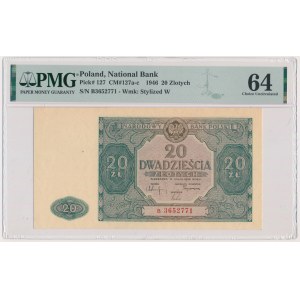 20 złotych 1946 - B - PMG 64