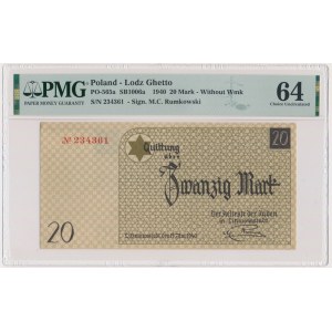 20 Mark 1940 - no. 1 without watermark - PMG 64