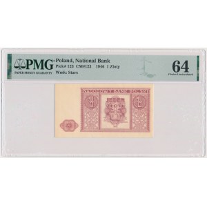 1 złoty 1946 - PMG 64