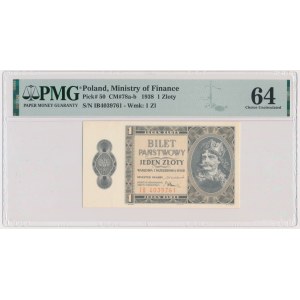 1 złoty 1938 - IB - PMG 64
