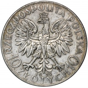 Głowa Kobiety, 10 złotych Warszawa 1932