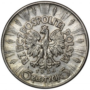 Piłsudski, 5 złotych 1934