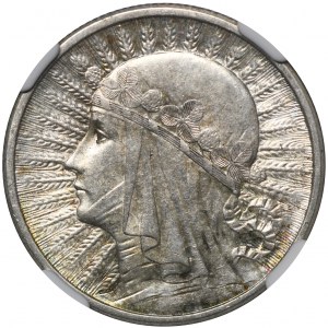 Głowa Kobiety, 2 złote 1933 - NGC AU58