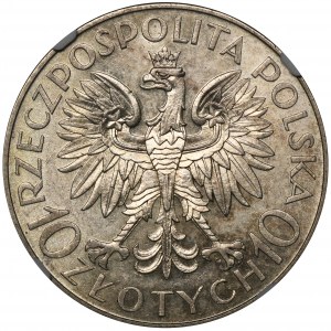 Traugutt, 10 złotych 1933 - NGC AU58