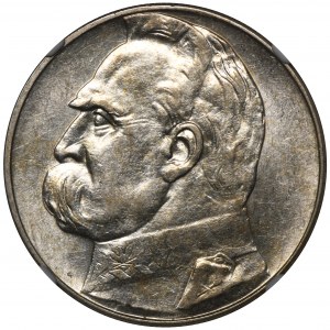 Piłsudski, 10 złotych 1938 - NGC AU53