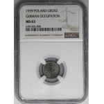 German Occupation, 1 Grosz 1939 - NGC MS63