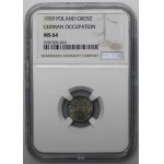 German Occupation, 1 Grosz 1939 - NGC MS64