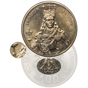 100 złotych 1988 Jadwiga - bez znaku, cienki ogon i łapy