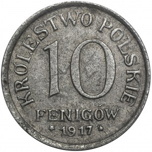 Polish Kingdom, 10 fennig 1917