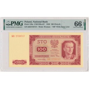 100 złotych 1948 - KR - PMG 66 EPQ