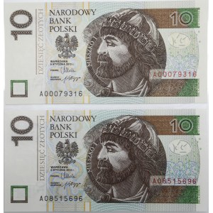 Zestaw, 10 złotych 2012 (2 szt.) - seria przejściowa