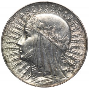 Głowa Kobiety, 5 złotych Londyn 1932