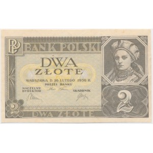 2 Zloty 1936 - ohne Serie und Nummerierung -