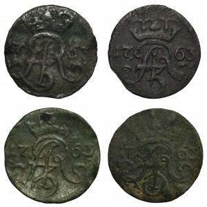 Set, Augustus III of Poland, Schillings Elbing (4 pcs.)