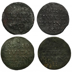 Set, Augustus III of Poland, Schillings Elbing (4 pcs.)