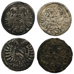 Set, Silesia under the rule of the Habsburgs, Leopold I, Gröschel (4 pcs.)