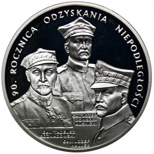 20 złotych 2008 90. Rocznica Odzyskania Niepodległości