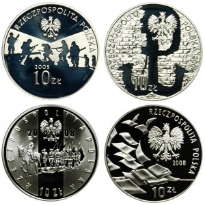 Zestaw, 10 złotych 2004-2008 (4 szt.)