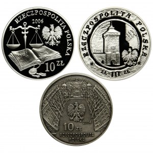Zestaw, 10 złotych 2004-2007 (3 szt.)