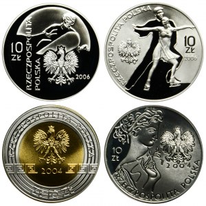 Zestaw, 10 złotych 2004-2006 (4 szt.)