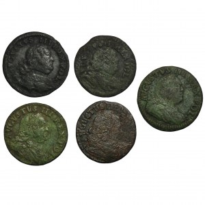 Set, Augustus III of Poland, Schillings (5 pcs.)