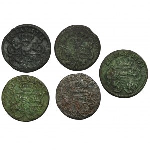 Set, Augustus III of Poland, Schillings (5 pcs.)