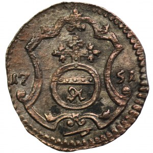 Augustus III of Poland, Heller Dresden 1751 FWôF