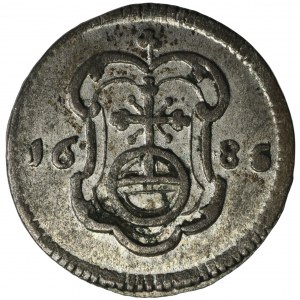 Deutschland, Sachsen, Johann Georg III. Wettin, Fenig Dresden 1686 CF