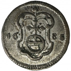 Niemcy, Saksonia, Jan Jerzy III Wettyn, Fenig Drezno 1686 CF