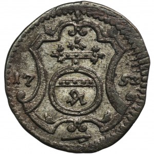 Augustus III of Poland, Heller Dresden 1752 FWôF