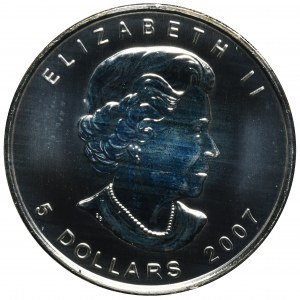 Kanada, Elizabeth II, $5 2007 - Ahornblatt