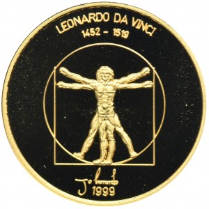 Mongolia, 1000 Tugrik 1999 - Leonardo da Vinci