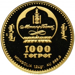 Mongolia, 1000 Tugrik 1999 - Leonardo da Vinci